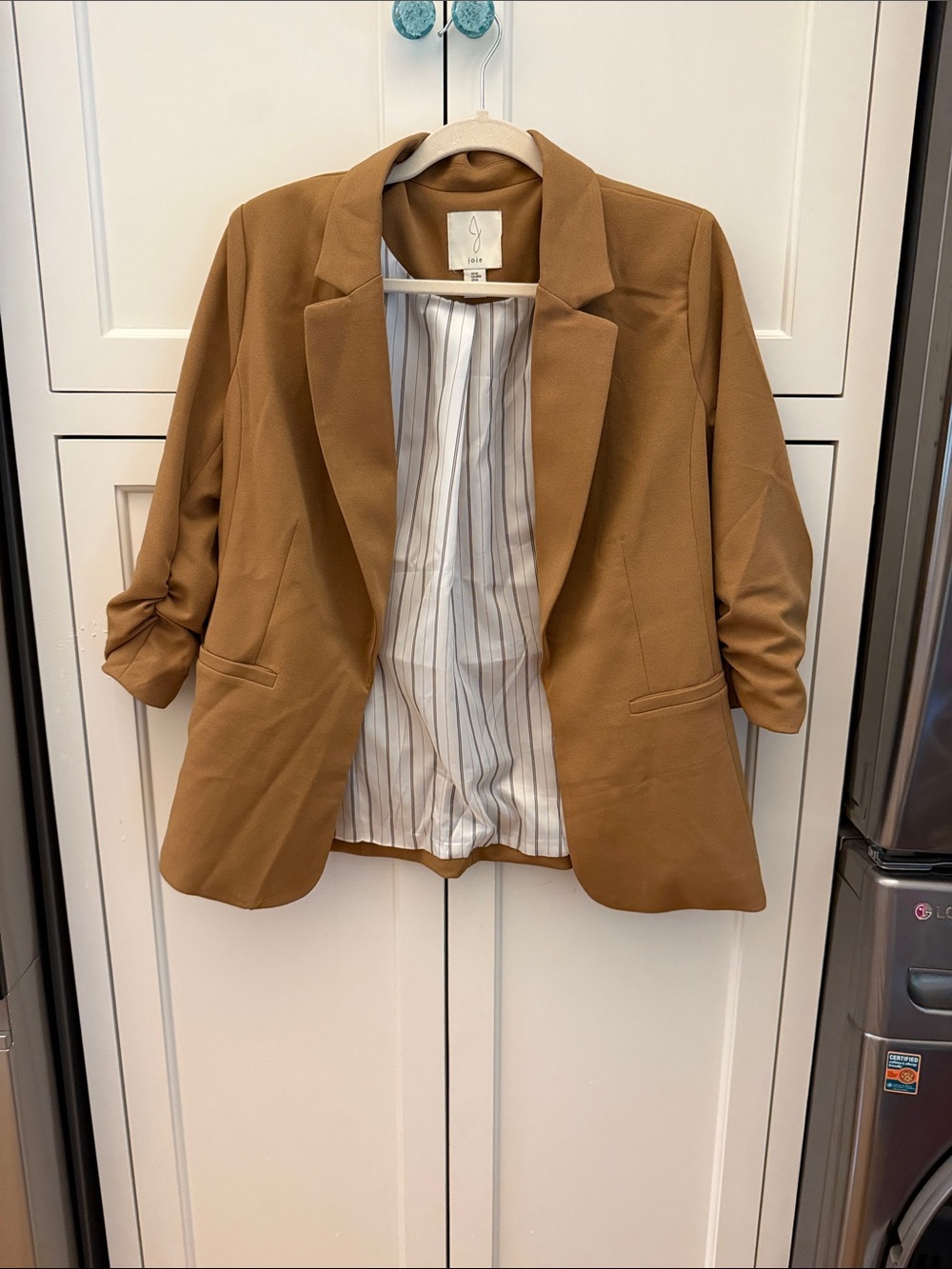 Joie Camel Brown Open-Front Blazer